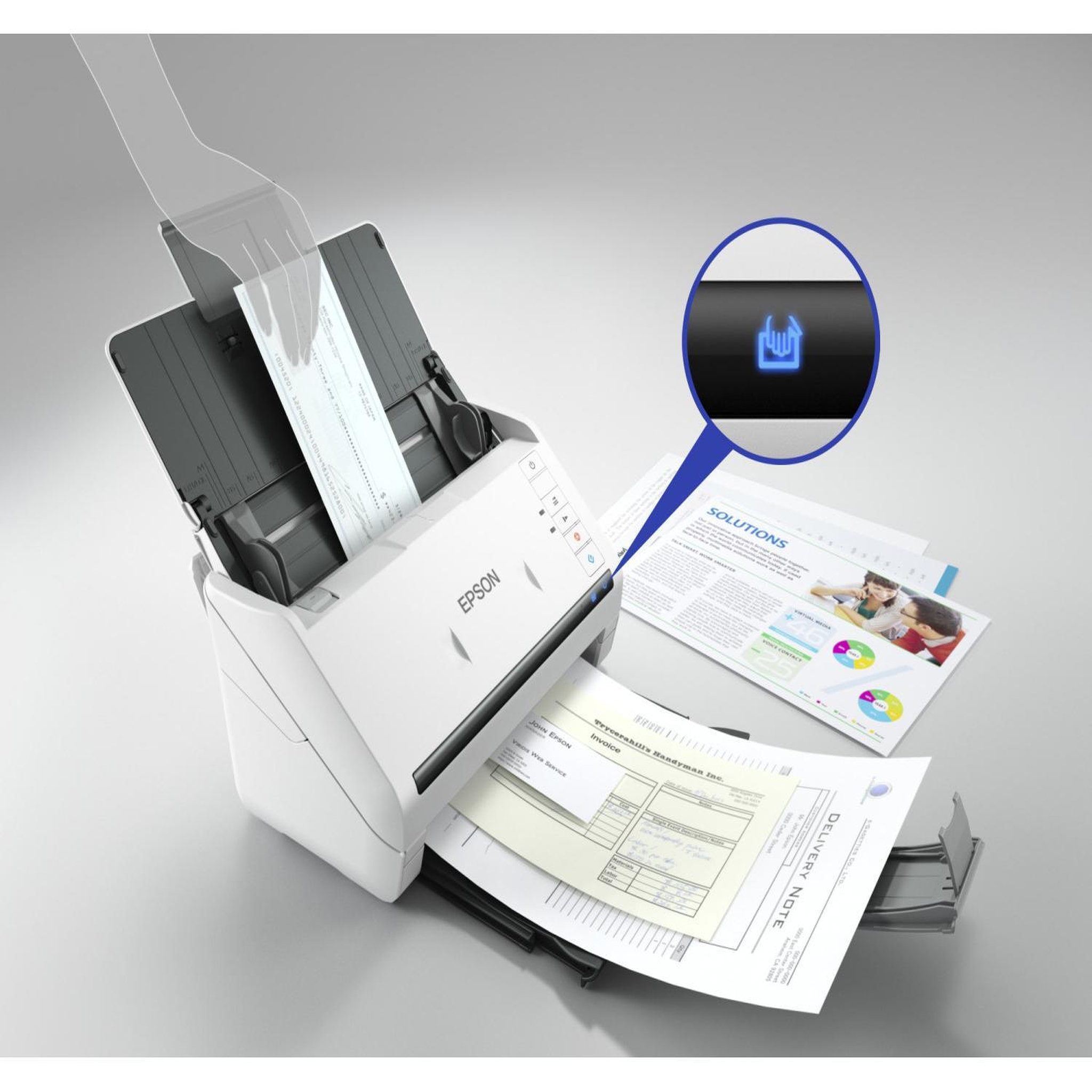 Voir la diapositive 3 : Epson Epson ds-770 ii alimentation papier de scanner 600 x 600 dpi a4 blanc