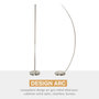 Voir la diapositive 5 : HOMCOM HOMCOM Lampadaire design LED argent dim. 50L x 23l x H149 cm