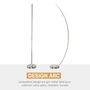 Voir la diapositive 5 : HOMCOM HOMCOM Lampadaire design LED argent dim. 50L x 23l x H149 cm