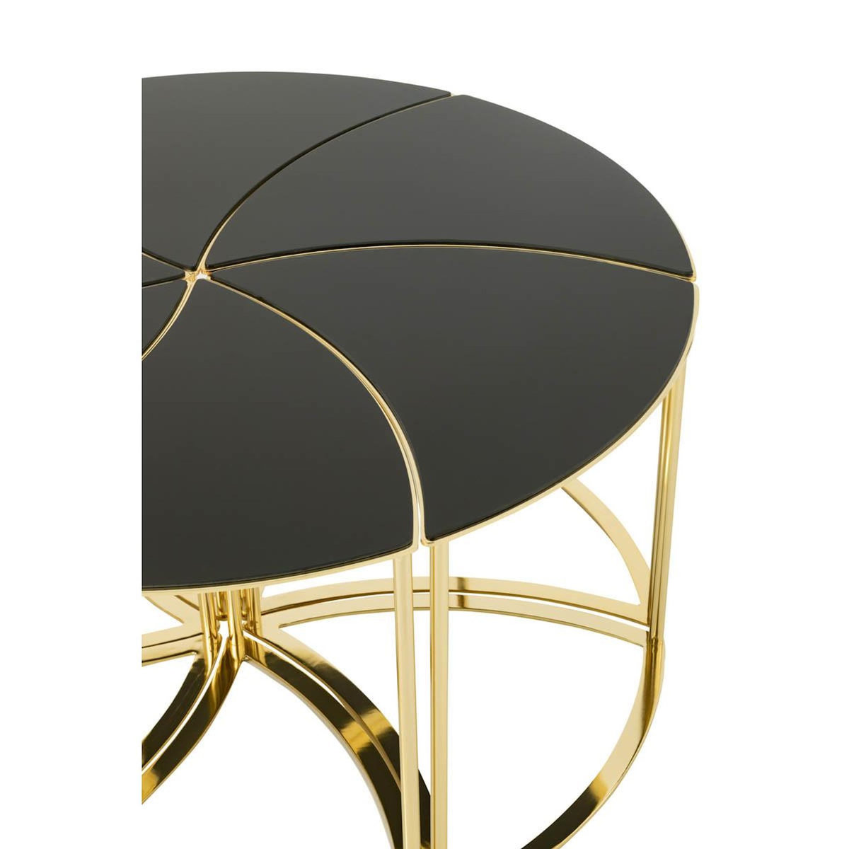 Paris Prix Lot de 6 Tables d'Appoint  Tornado  48cm Or