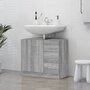 Voir la diapositive 1 : VIDAXL Armoire de lavabo Sonoma gris 63x30x54 cm Bois d'ingenierie