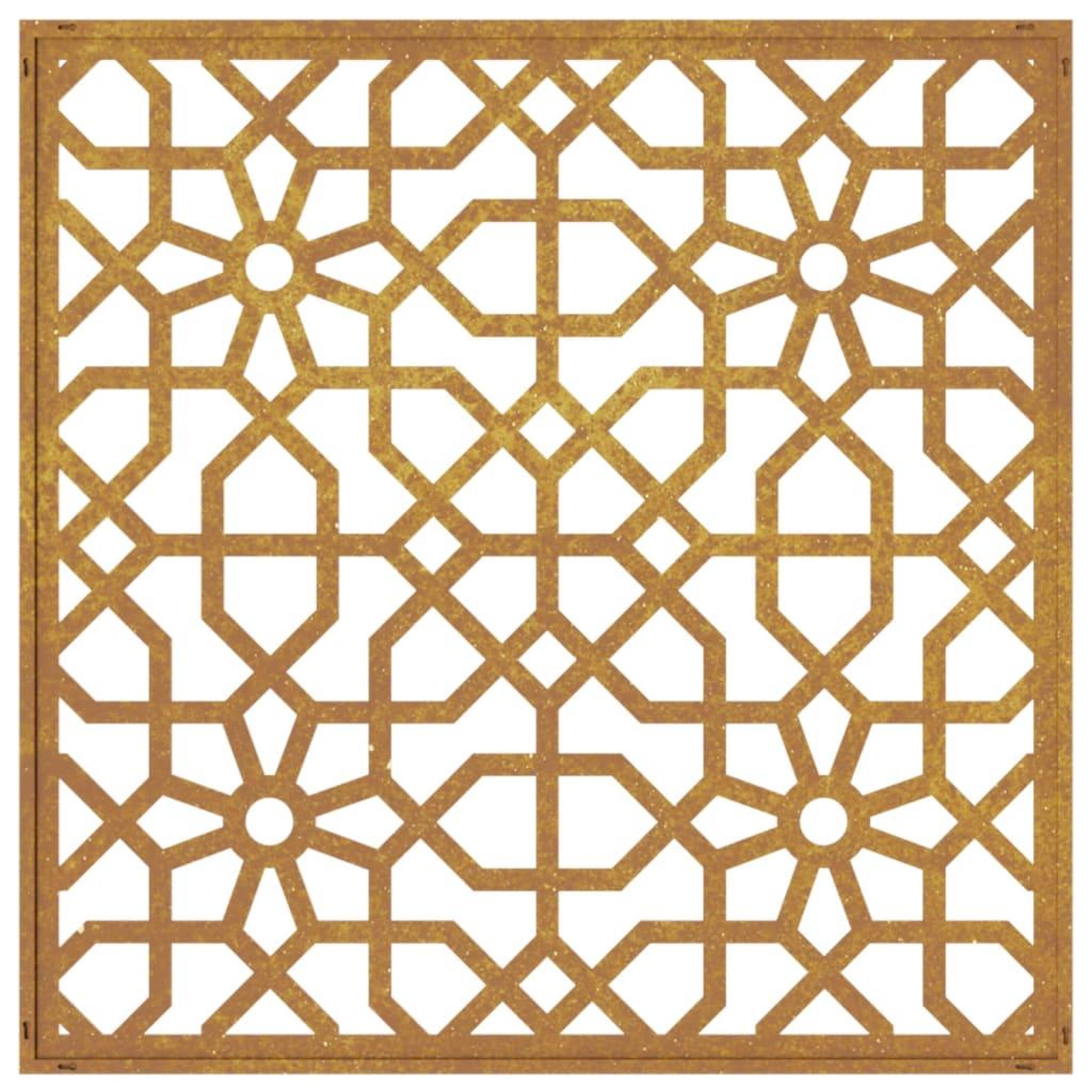 Voir la diapositive 5 : VIDAXL Decoration murale jardin 55x55 cm acier corten design mauresque