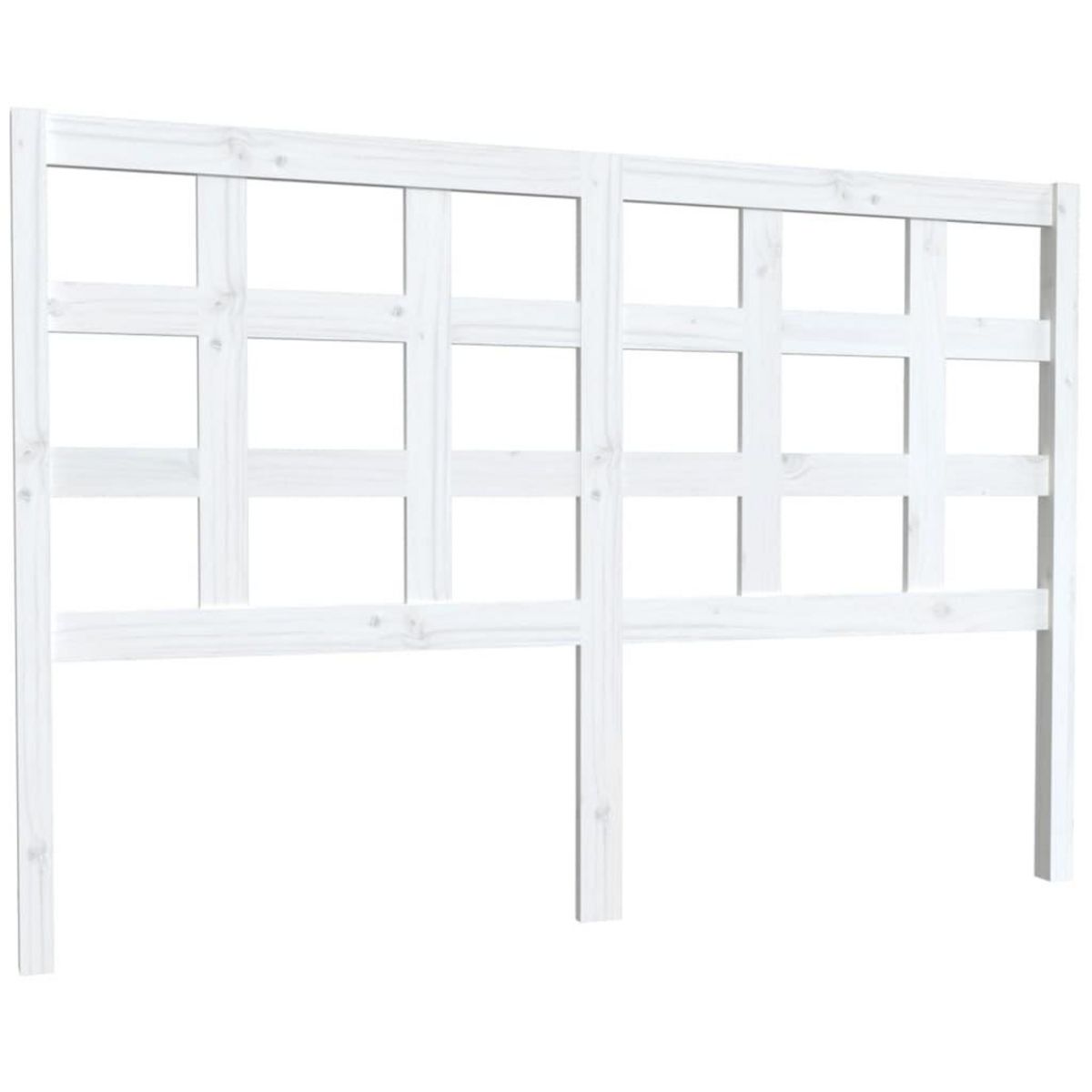 VIDAXL Tete de lit blanc 145,5x4x100 cm bois massif de pin