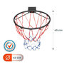 Voir la diapositive 2 : BUMBER Pack arceau de basket noir ( 45 cm) et filet phosphorescent inclus