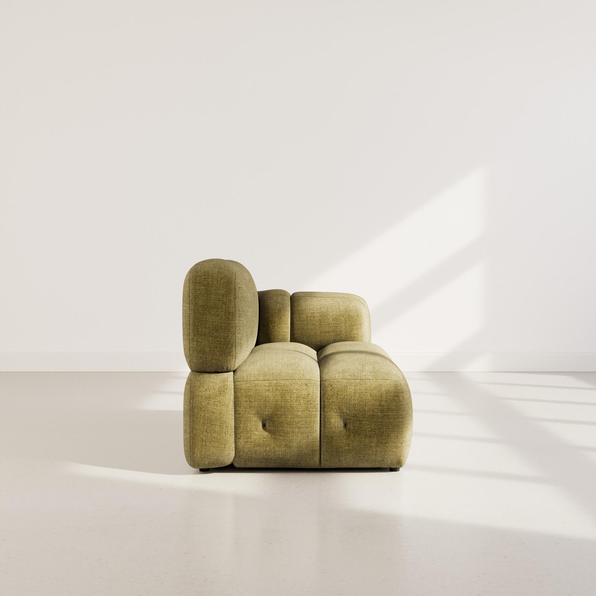 Voir la diapositive 6 : BEST MOBILIER Grace - module d'assise droit en velours texturé
