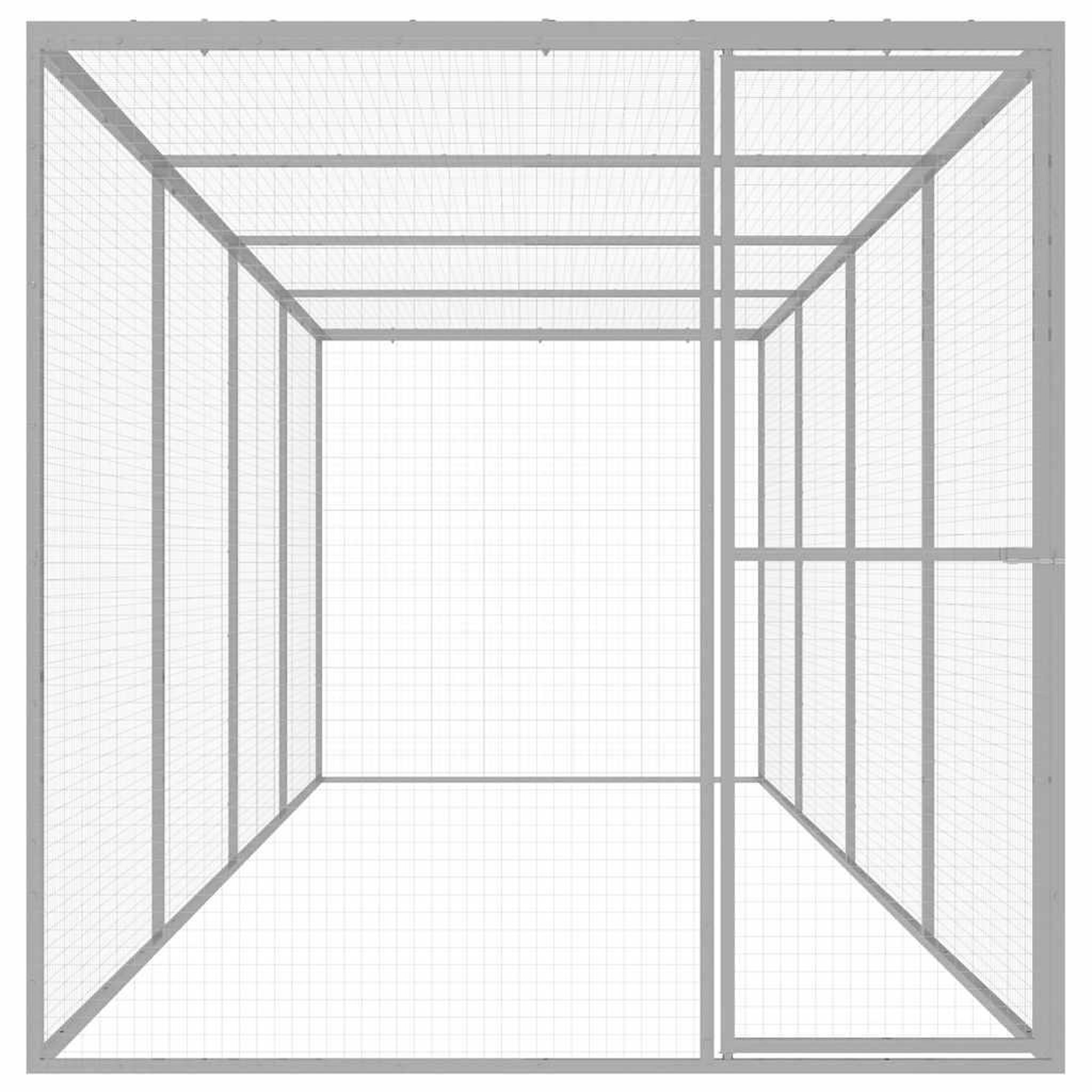 Voir la diapositive 2 : VIDAXL Cage pour chat 6x1,5x1,5 m Acier galvanise