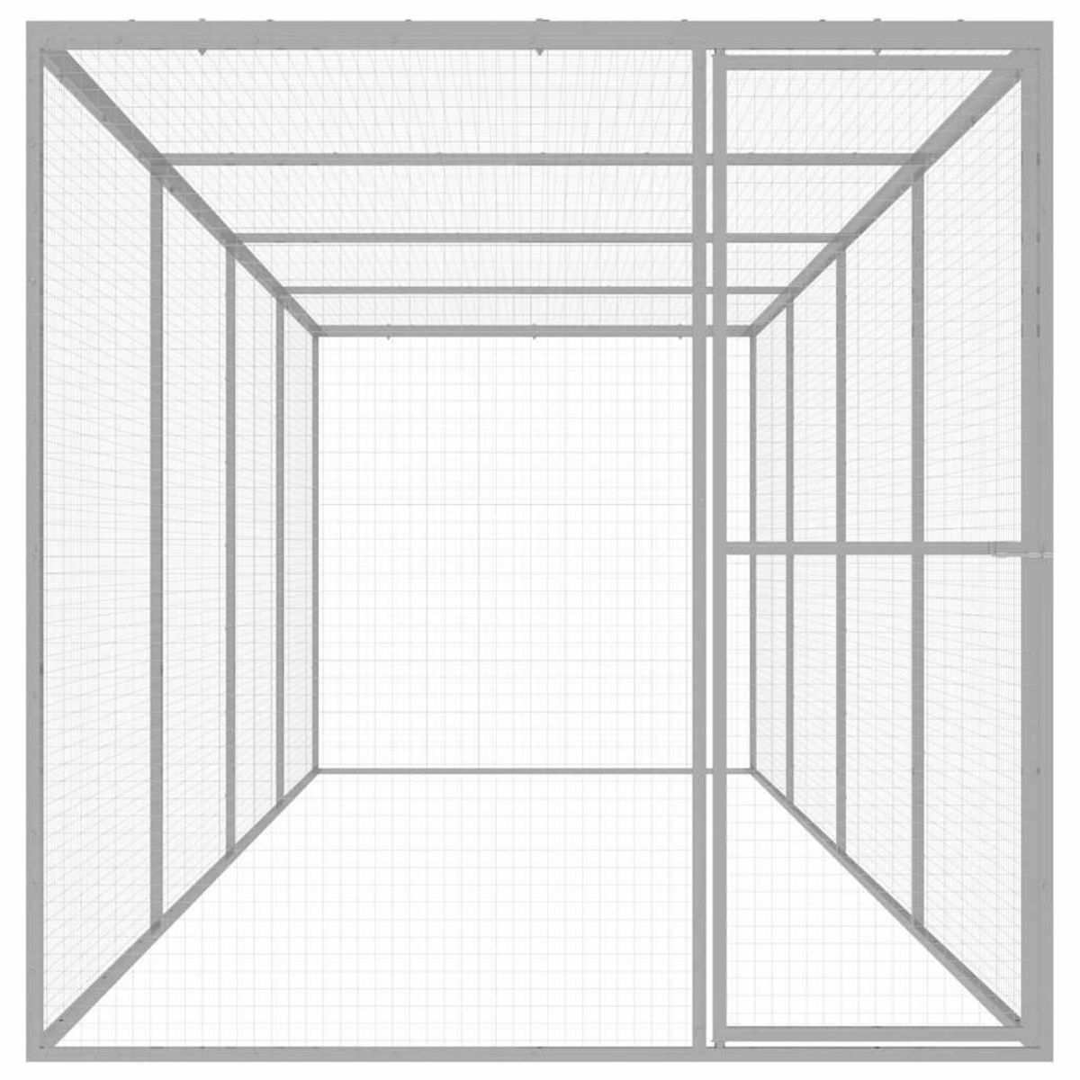 VIDAXL Cage pour chat 6x1,5x1,5 m Acier galvanise