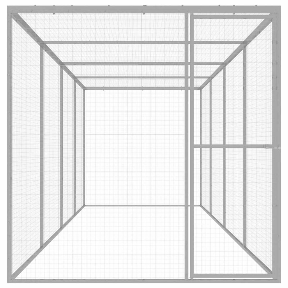 VIDAXL Cage pour chat 6x1,5x1,5 m Acier galvanise