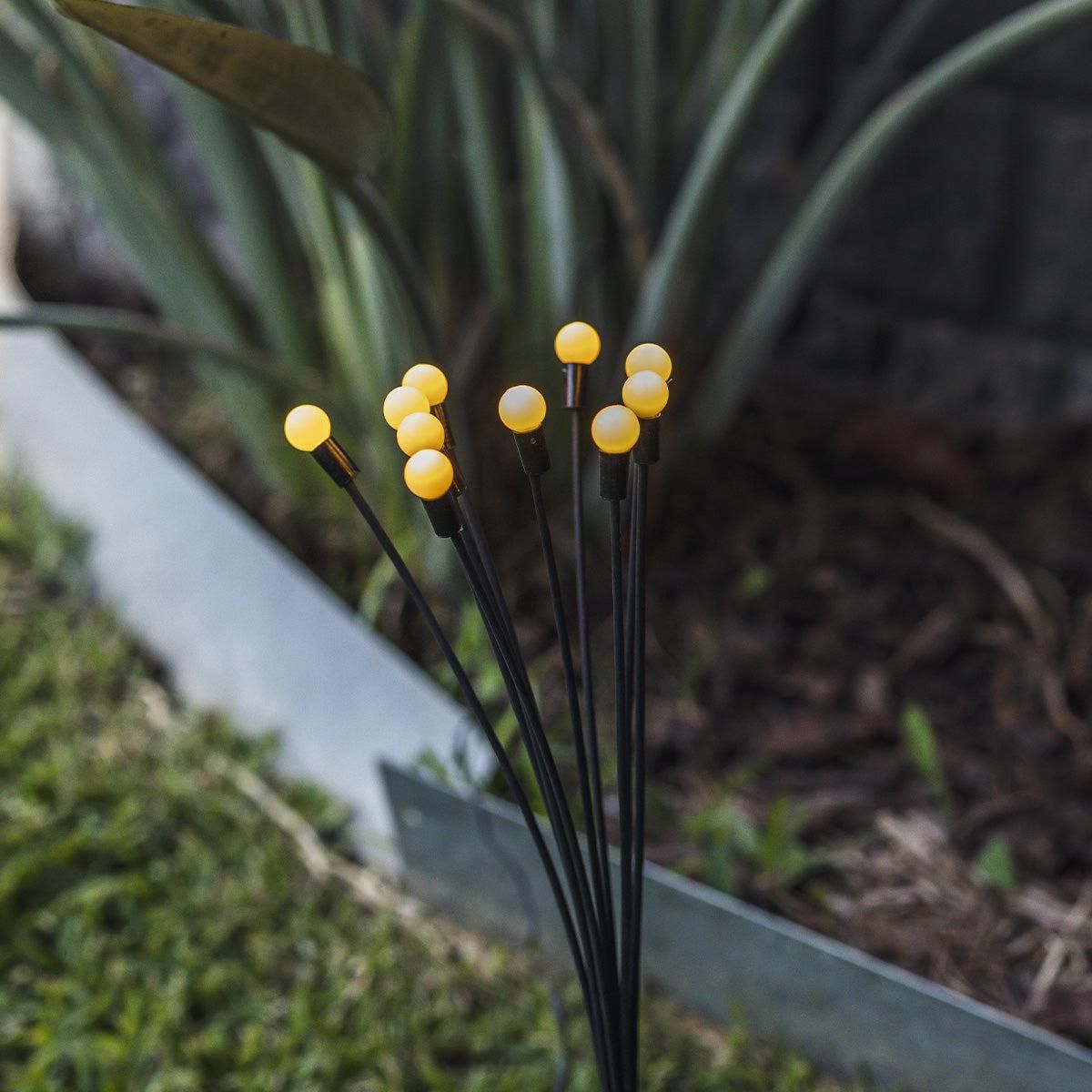 Lumisky Lot de 4 torches solaires LYRA Noir Plastique H73cm