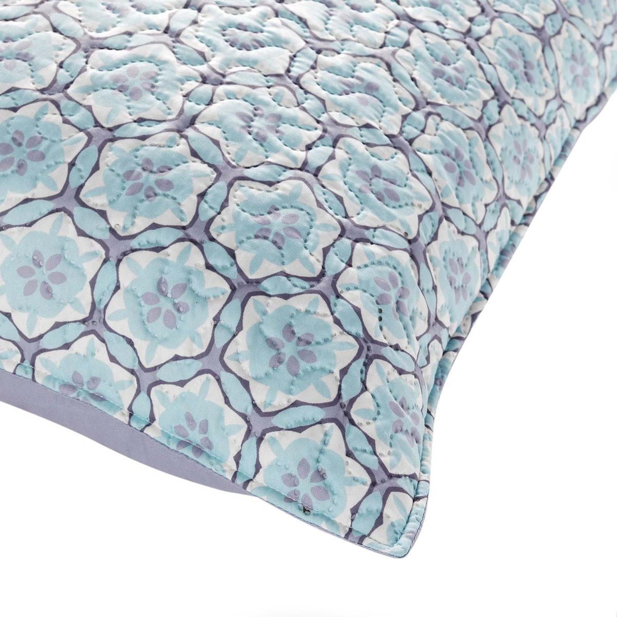 Voir la diapositive 2 : Douceur d'Intérieur Housse de coussin  isaline  60x60cm bleu & gris