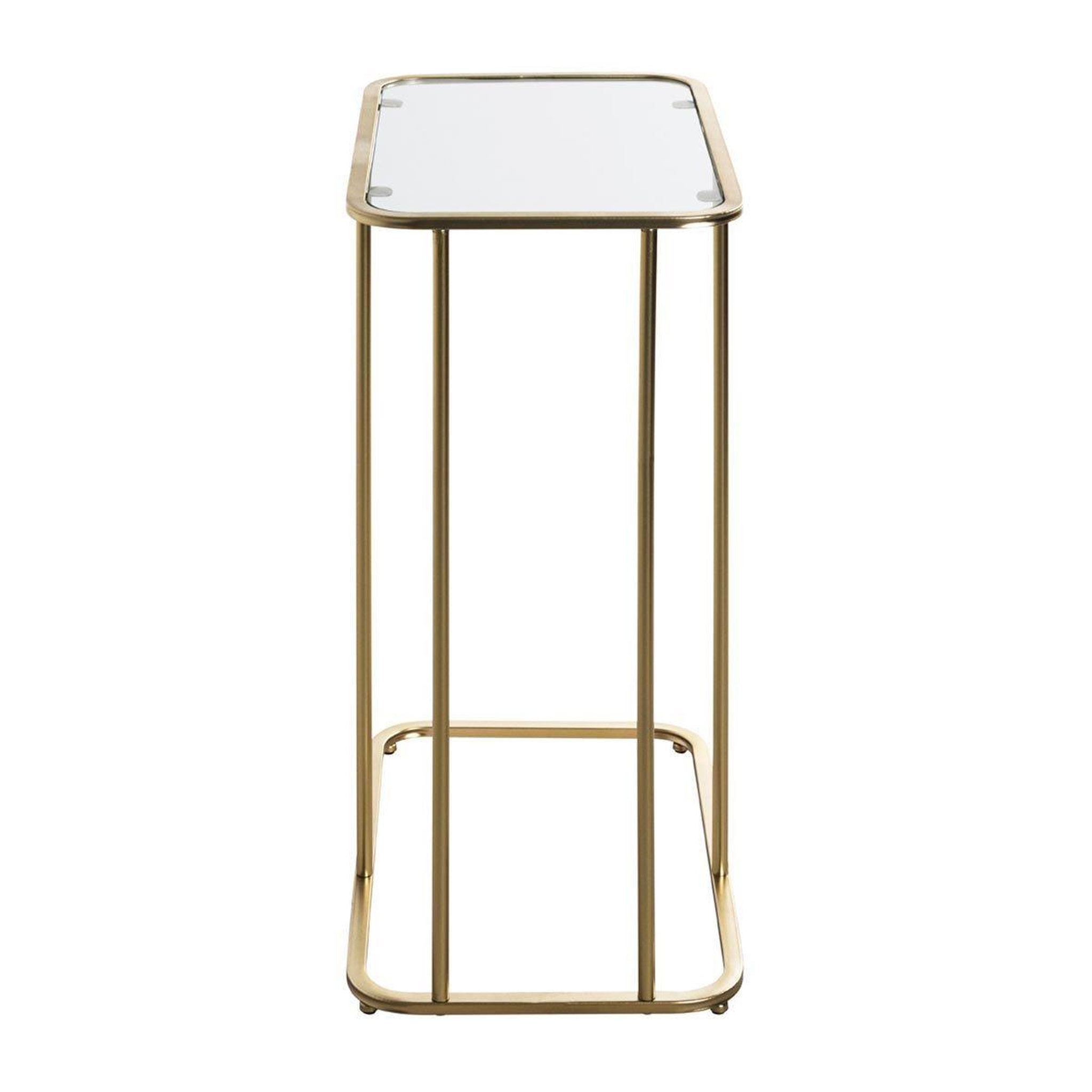 Voir la diapositive 3 : Paris Prix Table d'appoint design  verre trempé  65cm or