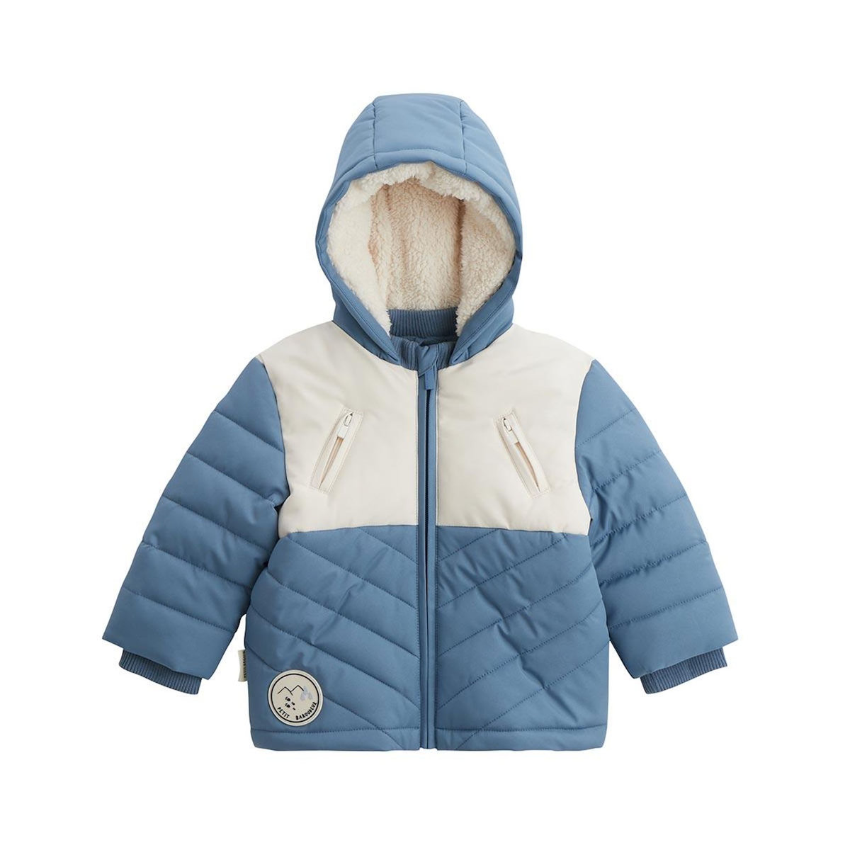 Petit Béguin Doudoune enfant imperméable doublée polaire avec capuche Tao