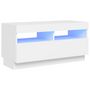 Voir la diapositive 2 : VIDAXL Meuble TV avec lumieres LED blanc 80x35x40 cm