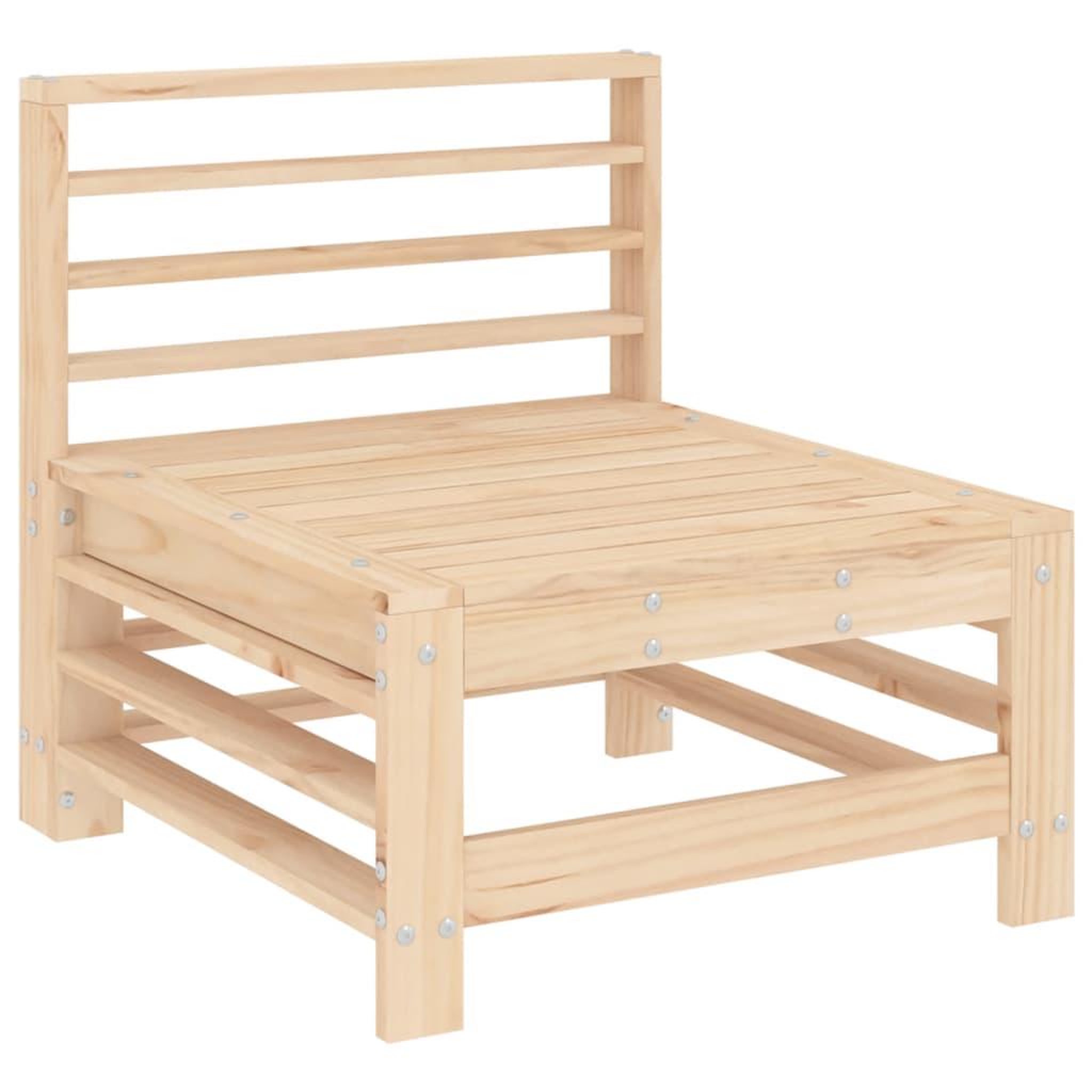 Voir la diapositive 4 : VIDAXL Salon de jardin 7 pcs Bois de pin massif