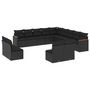 Voir la diapositive 2 : VIDAXL Salon de jardin avec coussins 13 pcs noir resine tressee