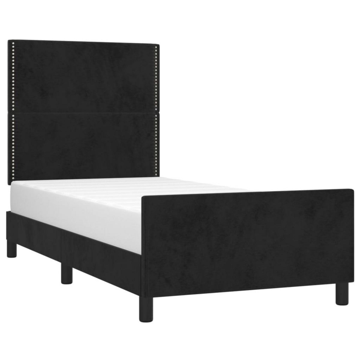 VIDAXL Cadre de lit sans matelas noir 100x200 cm velours