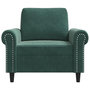Voir la diapositive 4 : VIDAXL Fauteuil Vert fonce 60 cm Velours