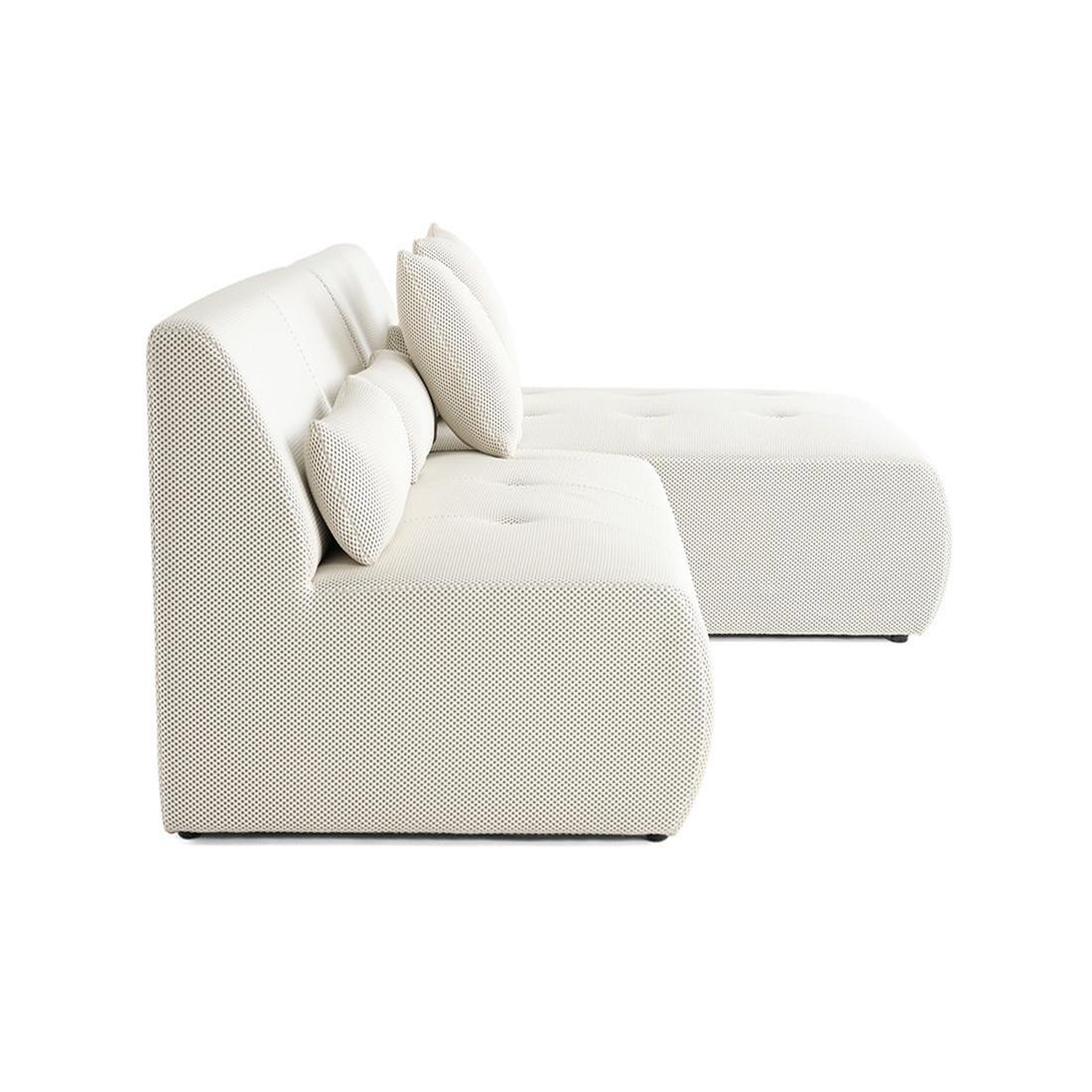 Voir la diapositive 3 : LISA DESIGN Onyx - canapé modulable d'angle réversible 4 places - en tissu mailles 3d
