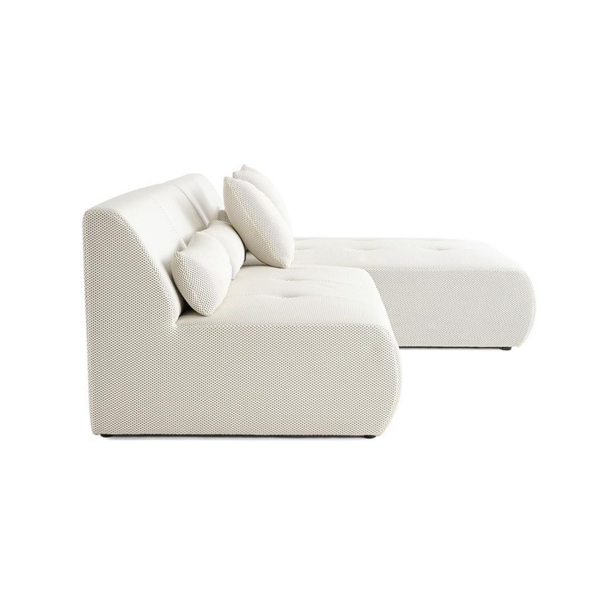 LISA DESIGN Onyx - canapé modulable d'angle réversible 4 places - en tissu mailles 3d