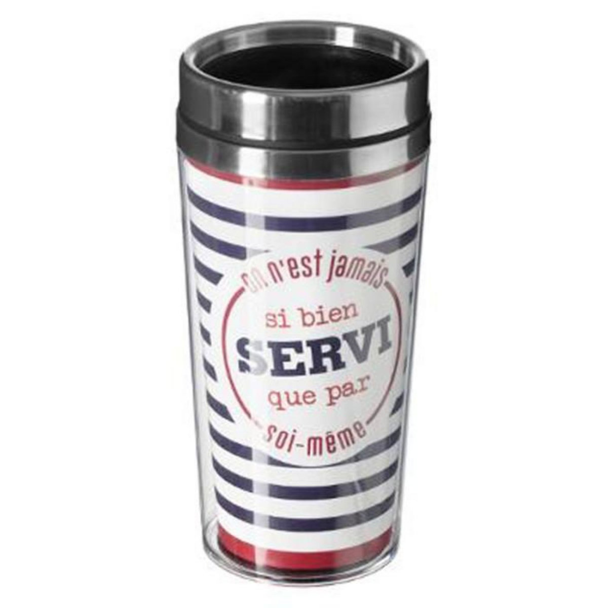 FIVE Mug Isolant Imprimé  French  45cl Blanc