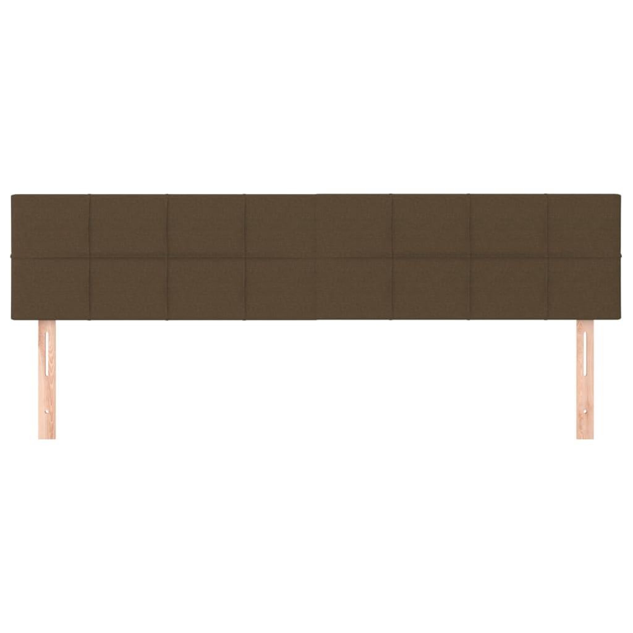 Voir la diapositive 3 : VIDAXL Tetes de lit 2 pcs Marron Fonce 90x5x78/88 cm Tissu