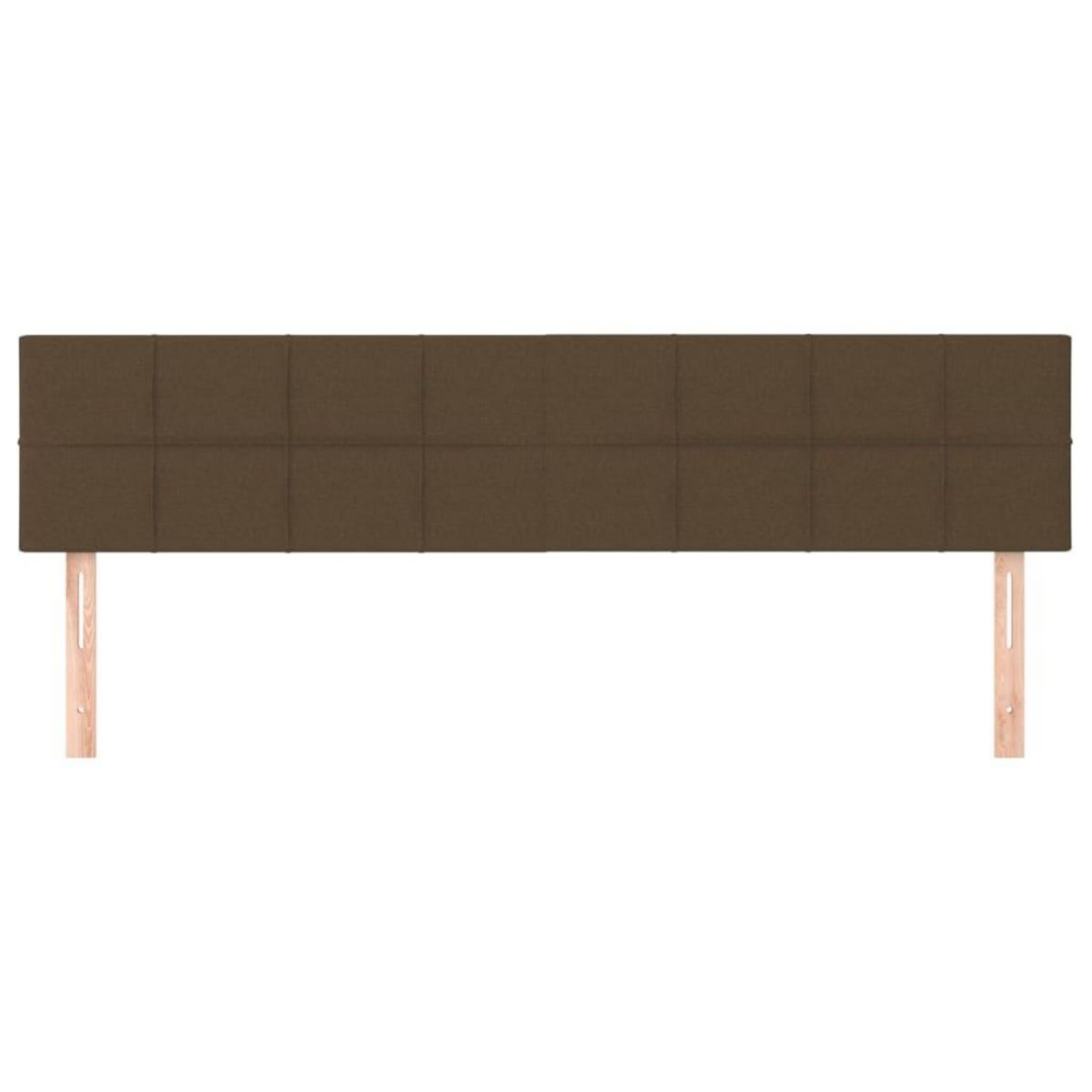 VIDAXL Tetes de lit 2 pcs Marron Fonce 90x5x78/88 cm Tissu