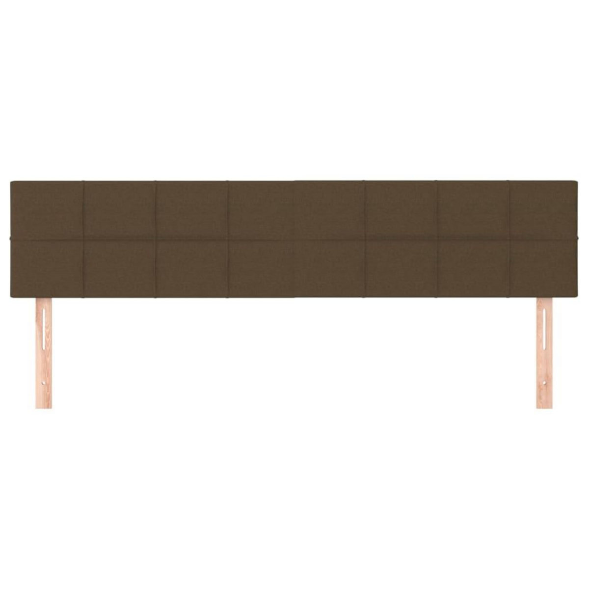 VIDAXL Tetes de lit 2 pcs Marron Fonce 90x5x78/88 cm Tissu