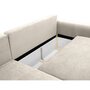 Voir la diapositive 4 : BEST MOBILIER Aurelia - canapé d'angle gauche 4 places convertible avec coffre en tissu texturé