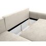 Voir la diapositive 4 : BEST MOBILIER Aurelia - canapé d'angle gauche 4 places convertible avec coffre en tissu texturé