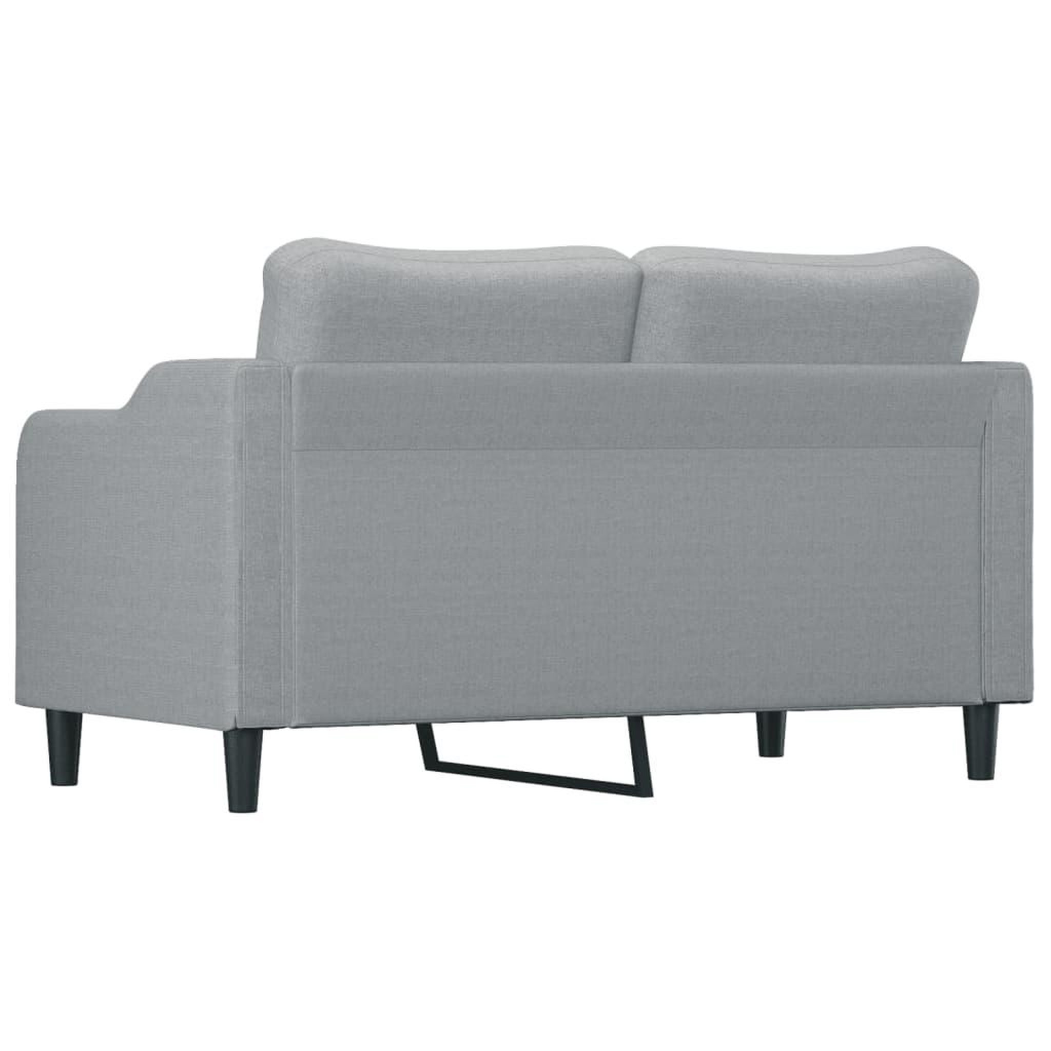 Voir la diapositive 5 : VIDAXL Canape a 2 places Gris clair 140 cm Tissu