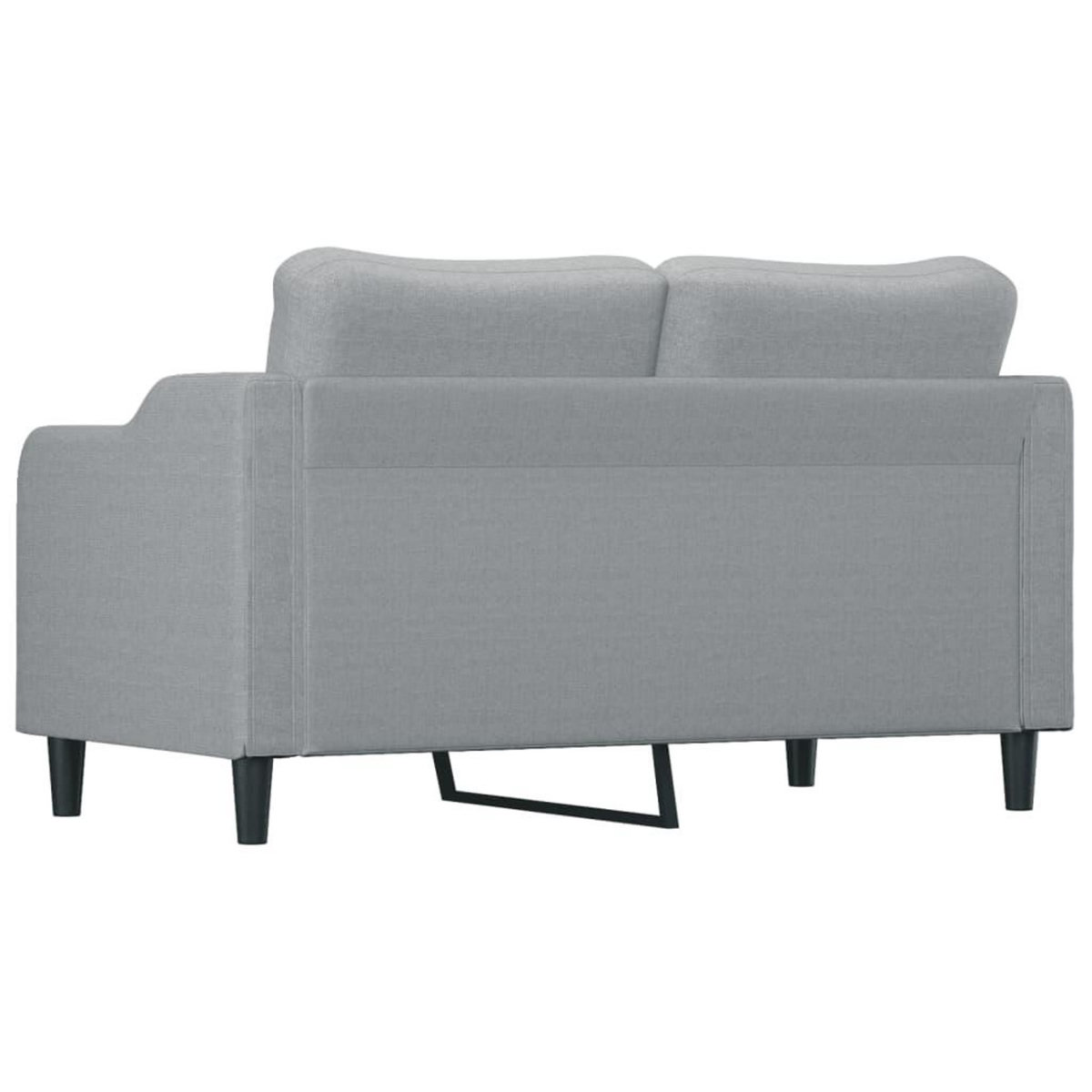 VIDAXL Canape a 2 places Gris clair 140 cm Tissu