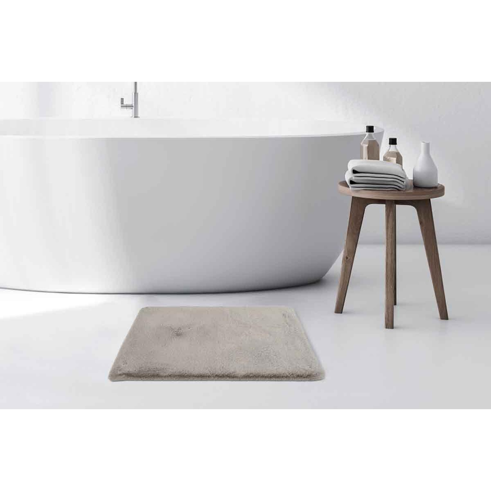 Voir la diapositive 5 : Paris Prix Tapis de Bain Doux Antidérapant  Rabbit  Gris Clair