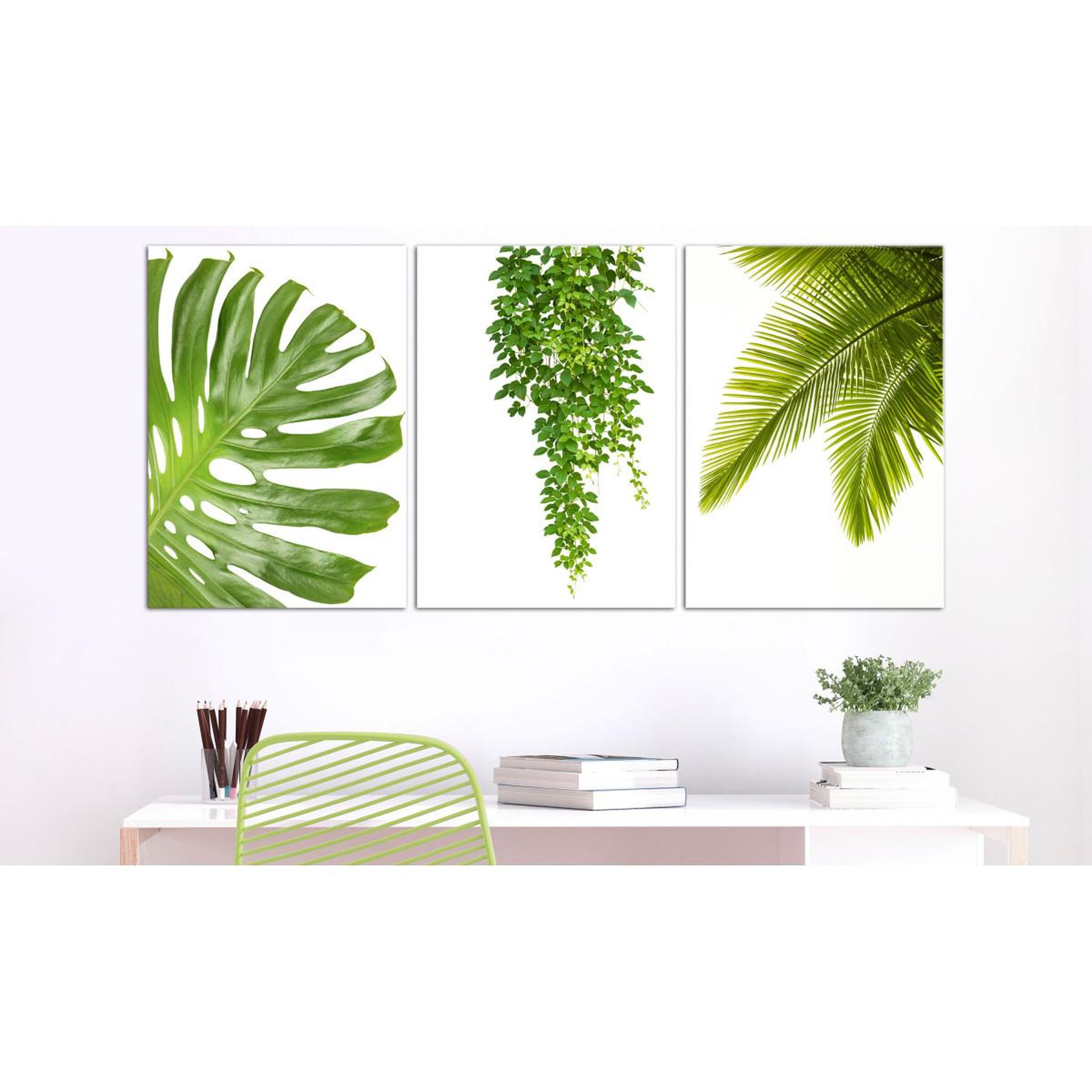 Voir la diapositive 2 : Paris Prix Tableau imprimé  beautiful palm trees 3 panneaux  60x120cm