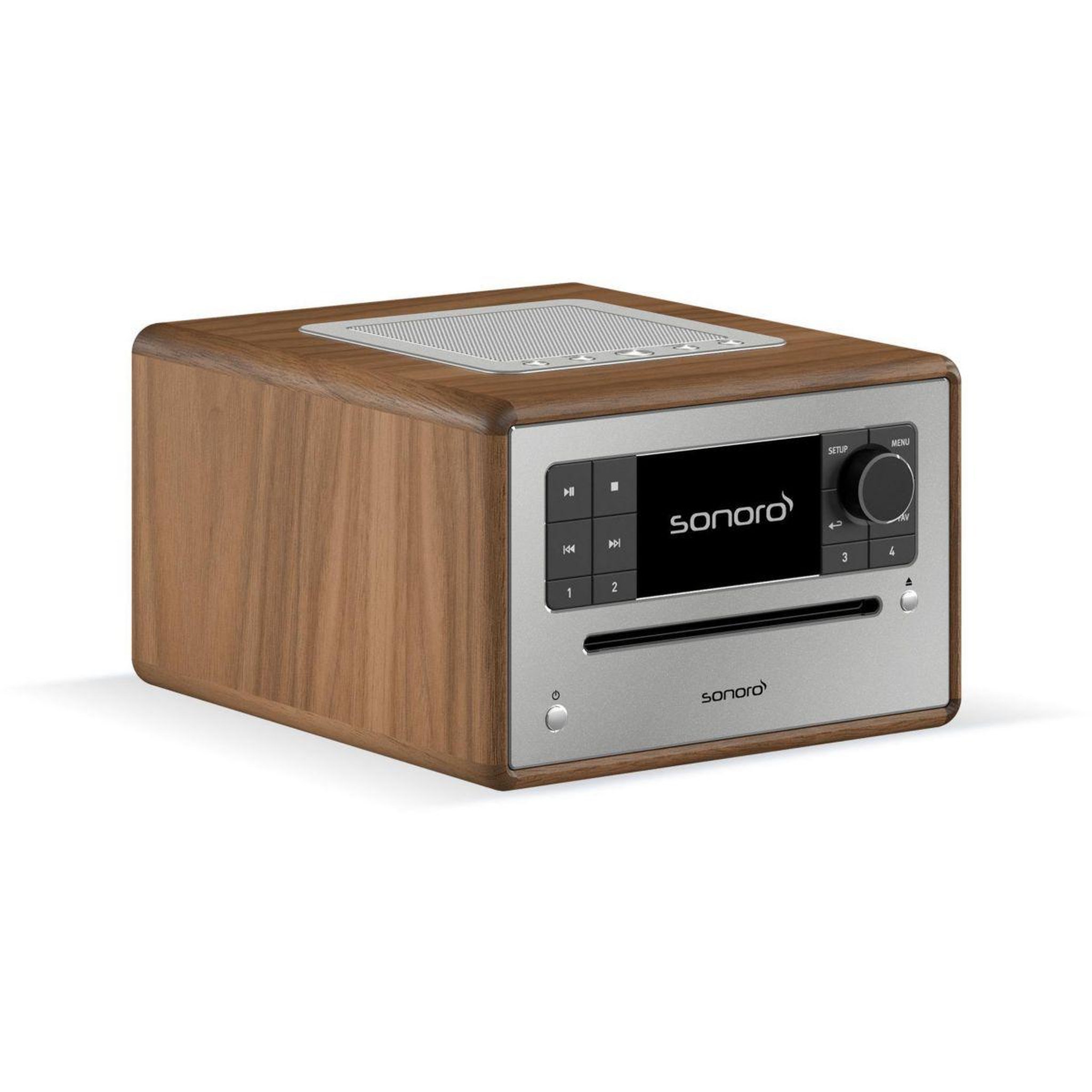 Voir la diapositive 4 : SONORO Chaîne hifi elite noyer-argent