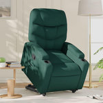 VIDAXL Fauteuil inclinable vert fonce tissu