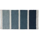 GUY LEVASSEUR Tapis de bain déco à rayures en polycoton 60x120cm