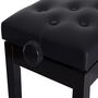 Voir la diapositive 4 : HOMCOM HOMCOM Banquette piano tabouret siege hauteur reglable noir bois revêtement synthétique