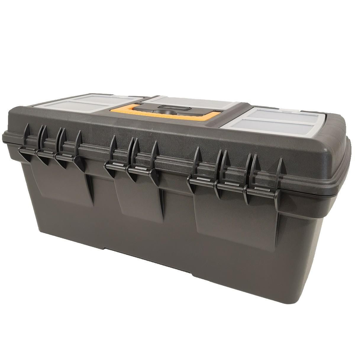 VITO Boite à outils vide 21  53.5 x 29.1 x 28 cm - Caisse à outils 3 organiseurs + Porte outils amovible VITO