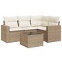 Voir la diapositive 2 : VIDAXL Salon de jardin avec coussins 5 pcs beige resine tressee