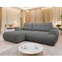 Voir la diapositive 1 : BEST MOBILIER Luzzio - canapé d'angle gauche 4 places convertible avec coffre en tissu texturé