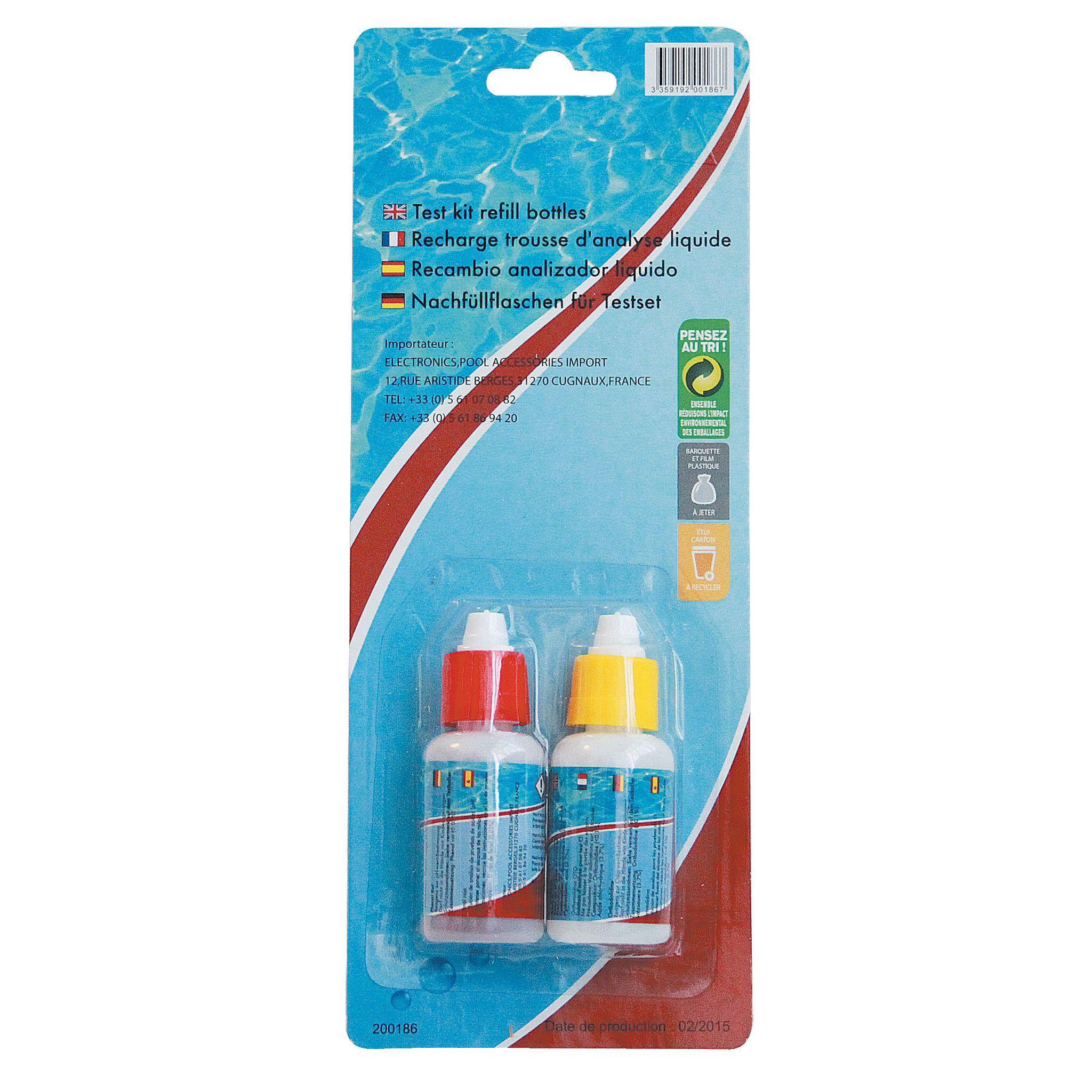 EDGACCESS Recharges trousse analyse chlore - brome + pH