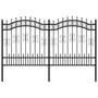 Voir la diapositive 2 : VIDAXL Cloture de jardin avec sommet de lance Noir 165 cm