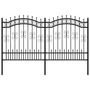 Voir la diapositive 2 : VIDAXL Cloture de jardin avec sommet de lance Noir 165 cm
