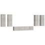 Voir la diapositive 2 : VIDAXL Ensemble de meubles TV 6 pcs Gris beton Bois d'ingenierie