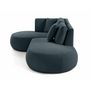 Voir la diapositive 5 : LISA DESIGN Santorini - canapé modulable d'angle gauche + pouf - 4 places - en tissu texturé