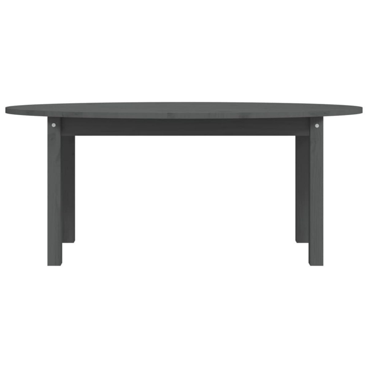 VIDAXL Table basse Gris 110x55x45 cm Bois massif de pin