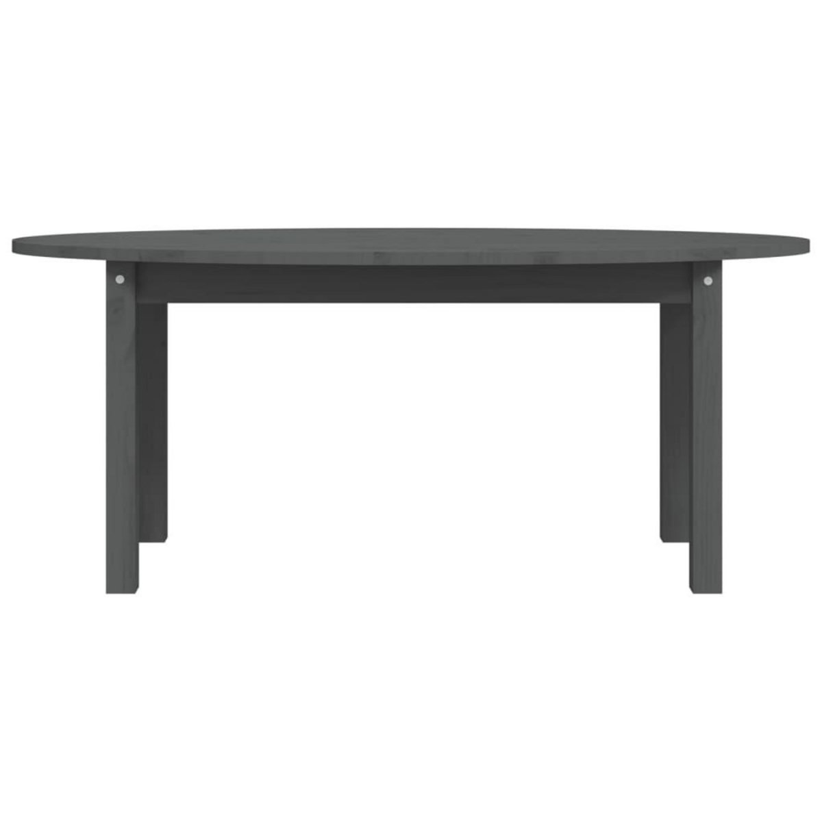 VIDAXL Table basse Gris 110x55x45 cm Bois massif de pin
