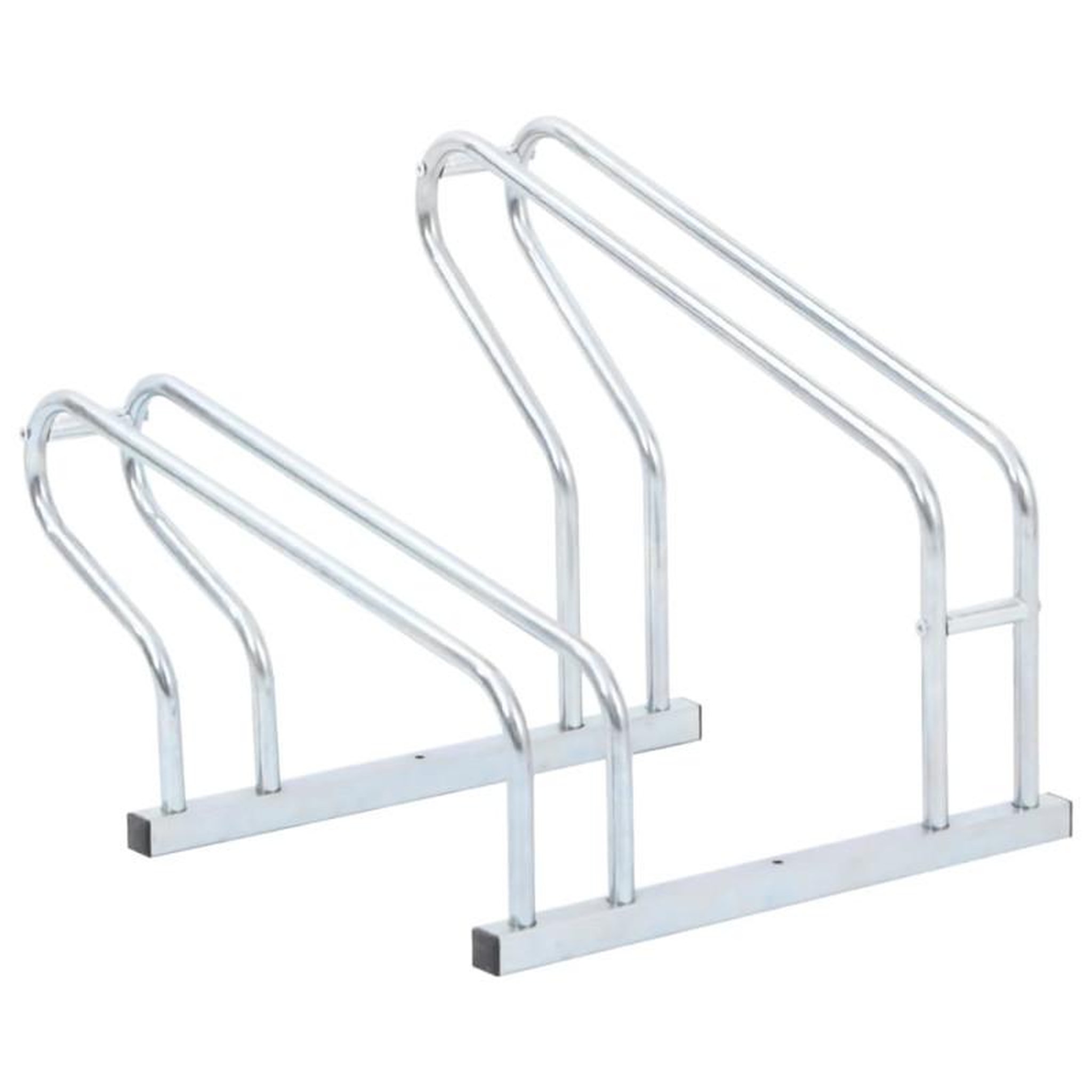 VIDAXL Support de vélo au sol autoportant pour 2 vélos acier galvanisé