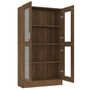 Voir la diapositive 5 : VIDAXL Armoire a vitrine Chene brun 82,5x30,5x150 cm Bois d'ingenierie