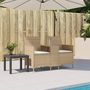 Voir la diapositive 3 : VIDAXL Canape de jardin 2 places avec table et coussins resine tressee